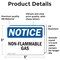 Signmission Non-Flammable Gases OSHA Notice Sign, Vinyl Decal, 5in W x 3.5in L, 2PK OS-2PACK-NS-D-35-L-15064 - alternate 5